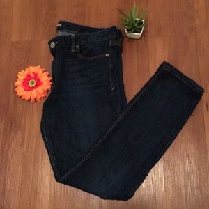 Express Skinny Stella Low Rise Dark Wash Jeans